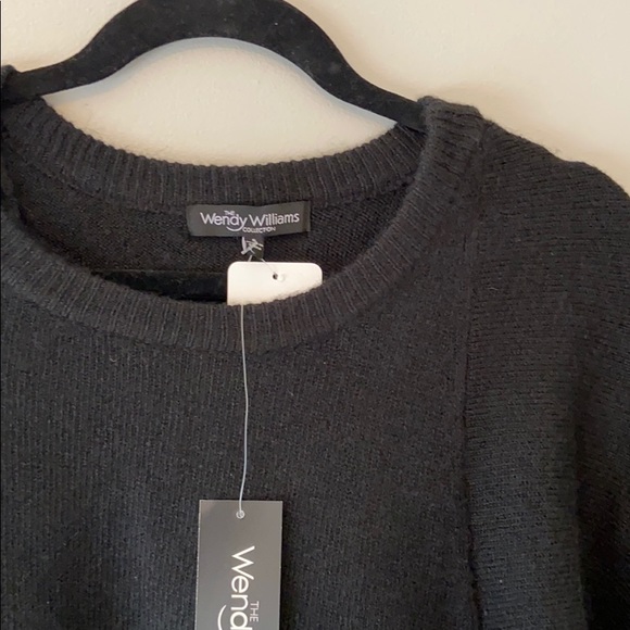 NWT Black Knit Sweater Cape Wendy Williams for HSN - Picture 3 of 8